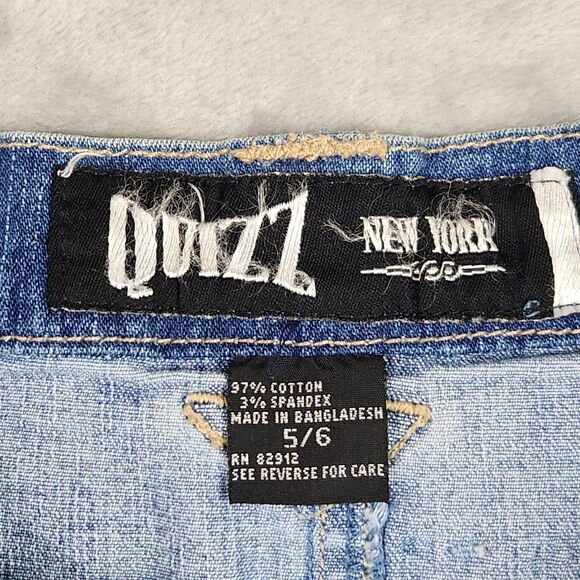 Quizz New Denim Skirt Womens 5/6 Midi Y2k Style Lace Front Low Rise Bratz 90s - Picture 7 of 9